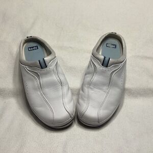Keds Women White Leather Slip On Mule Sneakers Shoes Comfort Size 8